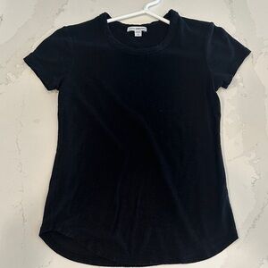 James Perse Black Short-Sleeve Crewneck Tee - Women's size 0